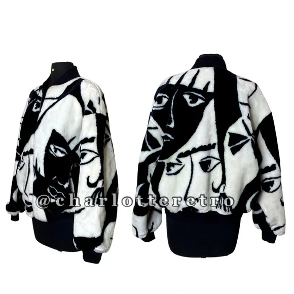 vtg Donnybrook Faces Fur Bomber Jacket - Picture 4 of 13